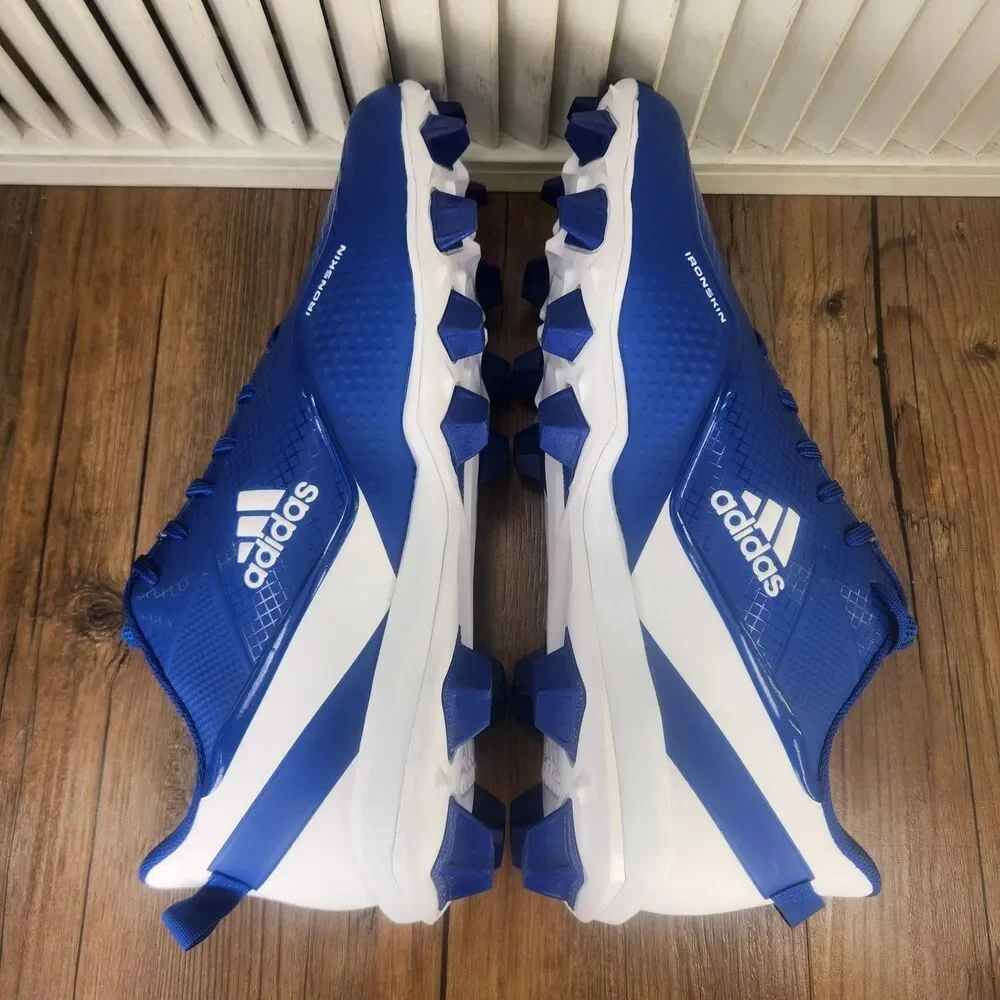 Adidas Icon 7 MD Low Mens Size 13.5 Blue White TPU Molded Baseball Cleats FY4440
